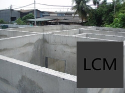 Cellular concrete house wall pour